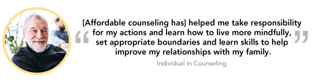Affordable counseling testimonial highlight Anchorpoint's services
